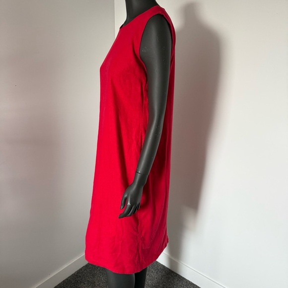🌿 cold water creek Sleeveless Linen Blend | Red Shift Dress - Size 14 - Picture 2 of 5